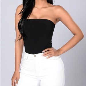 Strapless tubular bodysuit